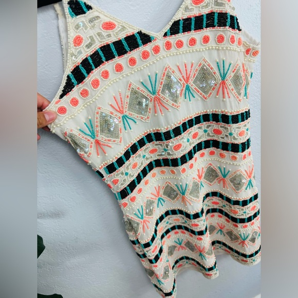 RAGA SILVER SUN Scooped Back BEADED DRESS - Picture 4 of 16